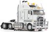 1/50 Kenworth K200 with Drake 2x8 Dolly & 4x8 Swingwing Low Loader Trailer Combo (White & Black)