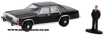 1/64 Ford LTD Crown Victoria (1987, black) & Man -ford-Model Barn
