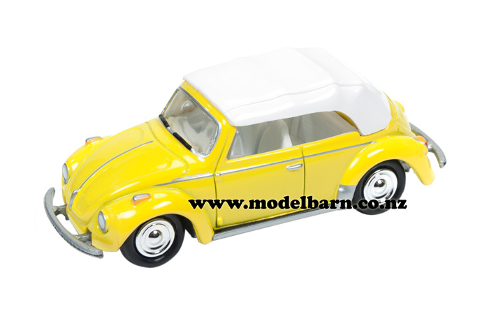 1/64 VW Super Beetle Convertible (1975, yellow & white)