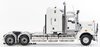 1/50 Kenworth C509 Prime Mover with Drake 2x8 Dolly & 4x8 Swingwing Low Loader Trailer Combo (White & Black)
