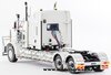 1/50 Kenworth C509 Prime Mover with Drake 2x8 Dolly & 4x8 Swingwing Low Loader Trailer Combo (White & Black)
