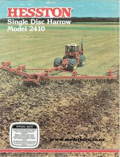 Hesston 2410 Single Disk Harrow Sales Brochure-hesston-Model Barn