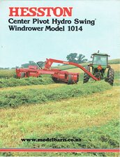 Hesston 1014 Center Pivot Hydo Swing Windrower Sales Brochure-hesston-Model Barn