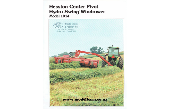 Hesston 1014 Center Pivot Hydo Swing Windrower Sales Brochure