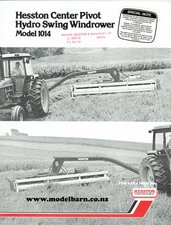 Hesston 1014 Center Pivot Hydo Swing Windrower Sales Brochure-hesston-Model Barn