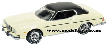 1/64 Ford Gran Torino (1974, pale yellow & black)-ford-Model Barn