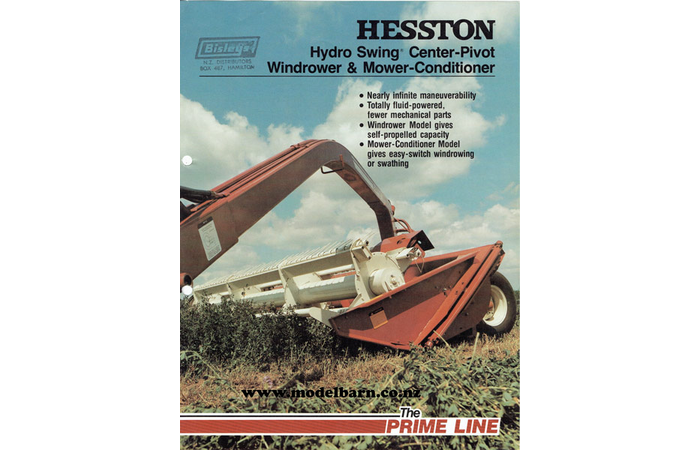 Hesston Hydro Swing Center Pivot Windrower & Mower Conditioner Sales Brochure