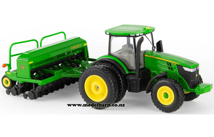 1/64 John Deere  7215R with Duals & John Deere 1590 Seed Drill Set