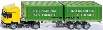 1/50 Mercedes Actros 2048 Prime Mover & Semi Container Trailer "International Sea Freight"-mercedes-Model Barn