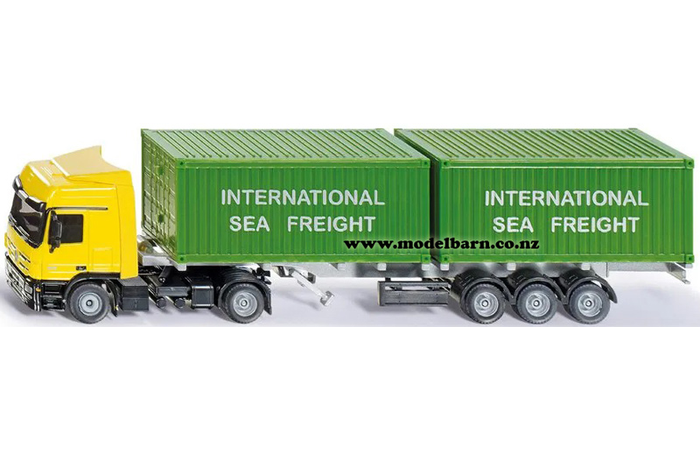 1/50 Mercedes Actros 2048 Prime Mover & Semi Container Trailer "International Sea Freight"