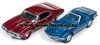 1/64 Chev Corvette (1968, blue) & Oldsmobile 442 (1968, red) Set