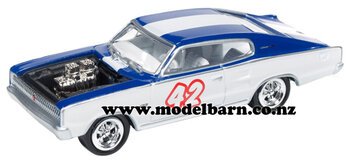 1/64 Dodge Charger Hot Rod (1966, white & blue)-dodge,-ram-and-srt-Model Barn