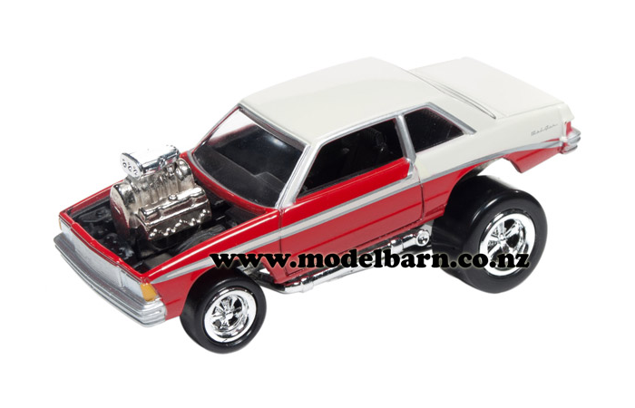 1/64 Chev Malibu Hot Rod (1981, red & white)