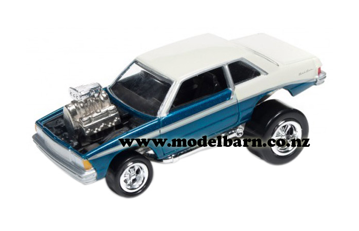 1/64 Chev Malibu Hot Rod (1981, blue & white)