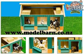 1/24 Horse Stables (3 stalls)-parts,-accessories-and-buildings-Model Barn