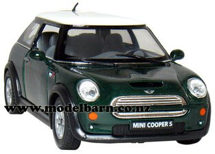 1/28 Mini Cooper S (green & white)-mini-Model Barn