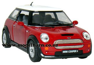 1/28 Mini Cooper S (red & white)-mini-Model Barn