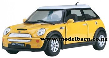 1/28 Mini Cooper S (yellow & white)-mini-Model Barn