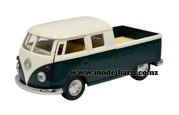 1/34 VW Kombi Double Cab Pick-Up (1963, dark green & white)
