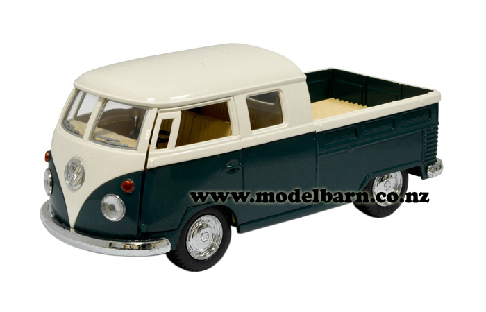 1/34 VW Kombi Double Cab Pick-Up (1963, dark green & white)