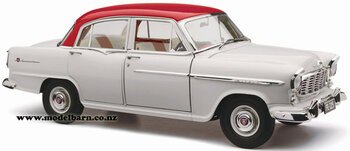 1/18 Holden FE Special Sedan (Gypsy Red over Castle Grey)-vehicles-Model Barn