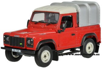 1/32 Land Rover Defender 90 with Canopy (red & silver)-vehicles-Model Barn