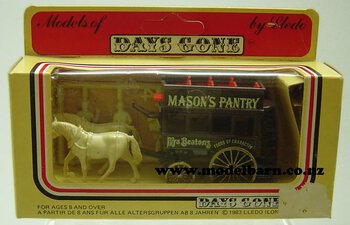 Double Decker Bus & 2 Horses "Mason's Pantry" (106mm)-buses,-coaches-and-trams-Model Barn