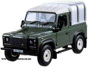 1/32 Land Rover Defender 90 with Canopy (green & silver)-vehicles-Model Barn