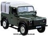 1/32 Land Rover Defender 90 with Canopy (green & silver)