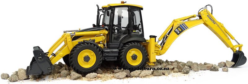 ミニカー 1/50 コマツ UH 8139 WB97S-8 ローダー Komatsu WB97S-8 Backhoe Loader Yellow 1/50 Diecast Model by
