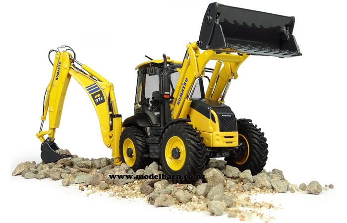 ミニカー 1/50 コマツ UH 8139 WB97S-8 ローダー Amazon.com: Universal Hobbies 1:50 Scale Komatsu WB97S-8 4WD