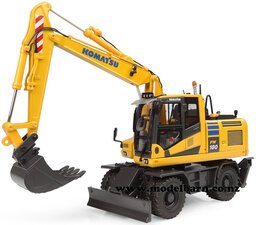 1/50 Komatsu PW180-11 Wheel Excavator with Bucket & Hammer-construction-and-forestry-Model Barn