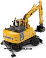 1/50 Komatsu PW180-11 Wheel Excavator with Bucket & Hammer