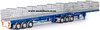 1/50 Freighter Flat Top B-Double Trailer Set (metallic blue)