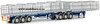 1/50 Freighter Flat Top B-Double Trailer Set (blue & white)