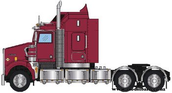 1/50 Kenworth Legend SAR Prime Mover (Vintage Burgundy)-trucks-and-trailers-Model Barn