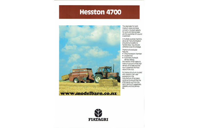 Hesston 4700 Big Square Baler Sales Brochure
