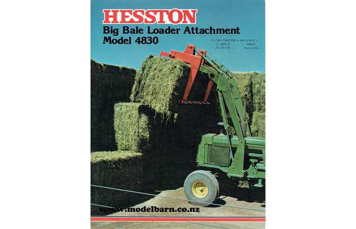 Hesston 4830 Big Bale Loader Grab Sales Brochure