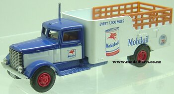 1/64 Peterbilt 260 2-Axle Stake Truck "Mobiloil"-peterbilt-Model Barn