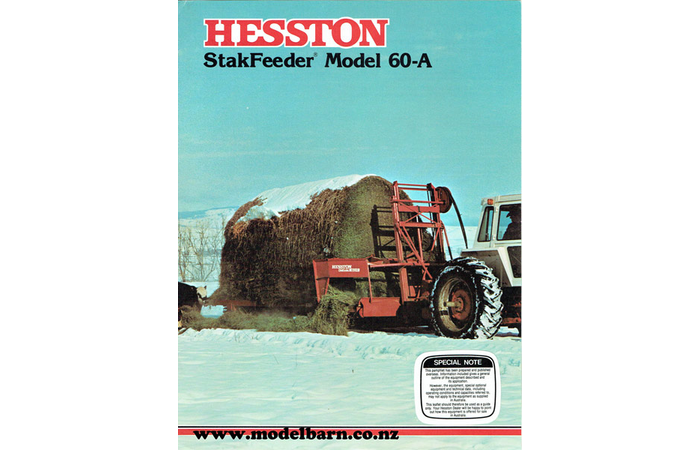 Hesston 60-A StakFeeder Sales Brochure