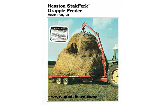 Hesston 30/60 StakFork Grapple Feeder Sales Brochure
