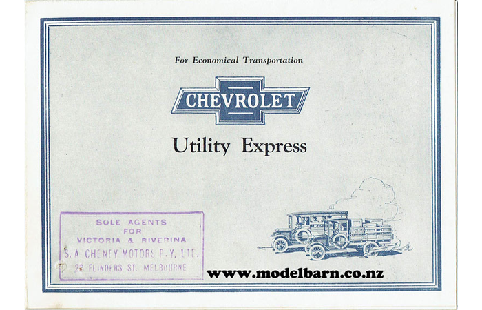 Chev Utility Express Trucks Sales Brochure