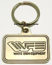Keyring White Farm Equipment-key-rings-Model Barn