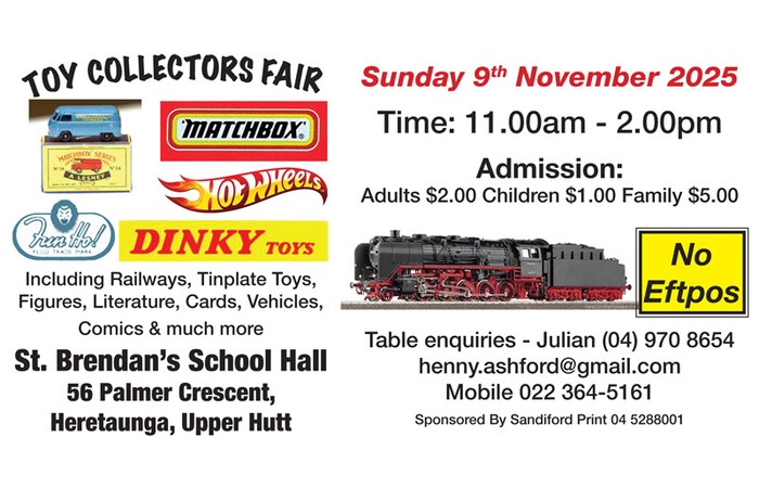 Upper Hutt Toy Collectors Fair November 9 2025