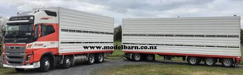 1/64 Volvo FH16-600 Stock Truck & 5-Axle Trailer "Lauder Transport/Farmers Transport"-trucks-and-trailers-Model Barn
