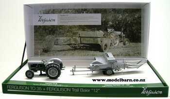 1/32 Ferguson TO-35 & Ferguson F-12 Square Baler Set (used)-ferguson-Model Barn