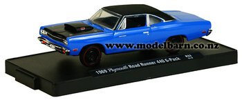 1/64 Plymouth Road Runner 440 6-Pack (1969, blue)-plymouth-Model Barn
