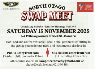 Oamaru Swap Meet November 15 2025-upcoming-events-Model Barn