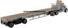 1/50 International HX520 Prime Mover (grey) & 53' Semi Flat Deck Trailer