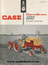 Case 600 Case-o-matic Drive Tractor Sales Brochure 1958-case-Model Barn